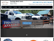 Tablet Screenshot of heritagemotorsales.com